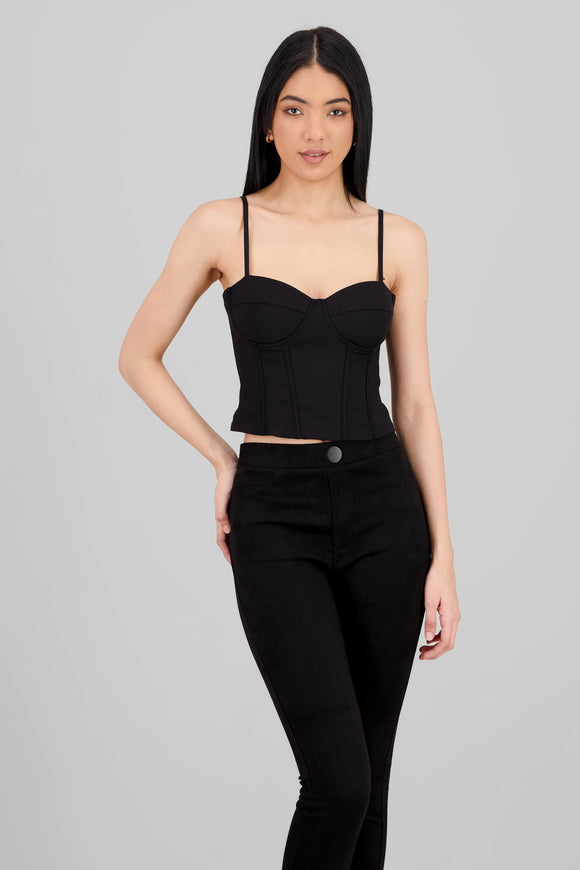 Corset liso copas tirantes